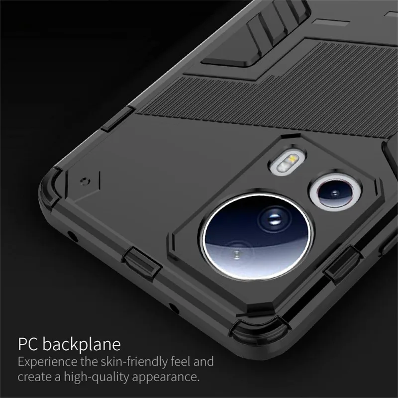 For Xiaomi 13 Lite 5G Case Xiaomi 13 Lite Cover 6.55 inch Punk Armor Shockproof Hard Rubber Bracket Bumper For Xiaomi 13 Lite