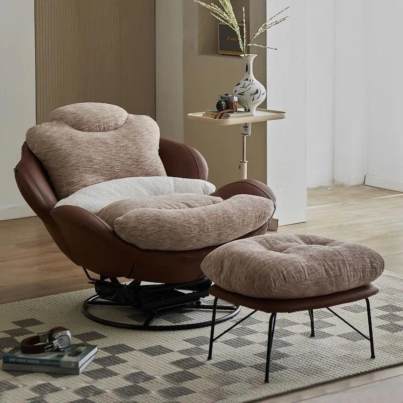 Eggshell Rocking Chair Living Room Balcony Leisure Lazy Single Revolving Sofa