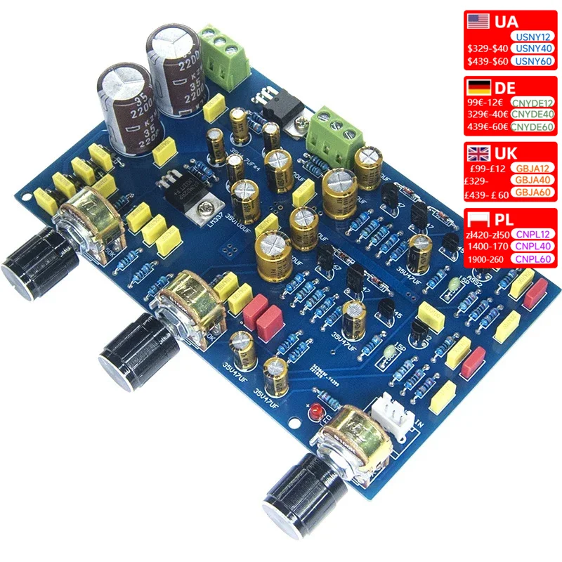 NvarcherSingle-ended class A imitation of the British NAD full discrete parts HIFI tone preamp board finished product