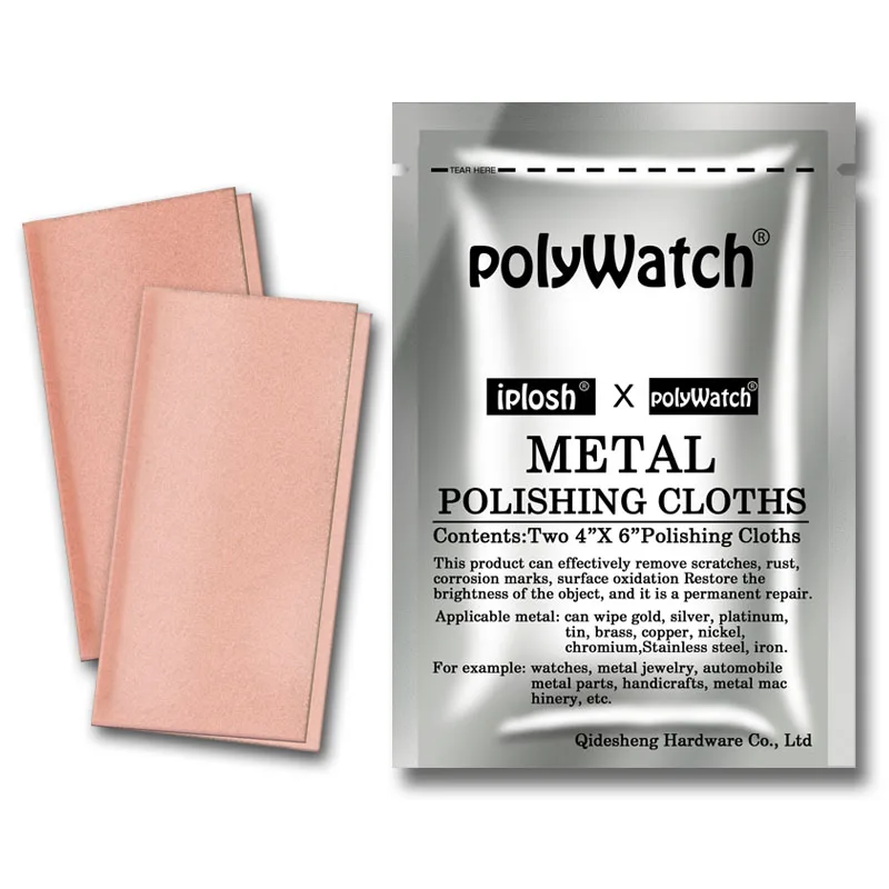 polywatch Ring bracelet Metal Cleans Polishing for Fine Mtals Pack for Jewelry Watch Stainless Steel watch chain Wiping cloth