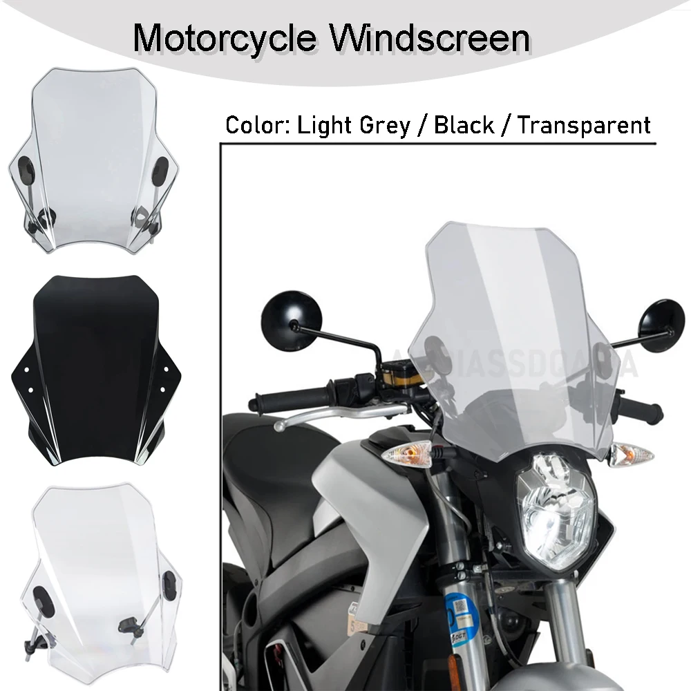 

For ZERO ZERO S SR 2017- ZEROS ZEROSR 2021 2022 Front Windscreen Windshield Screen Wind Shield Deflector Protector