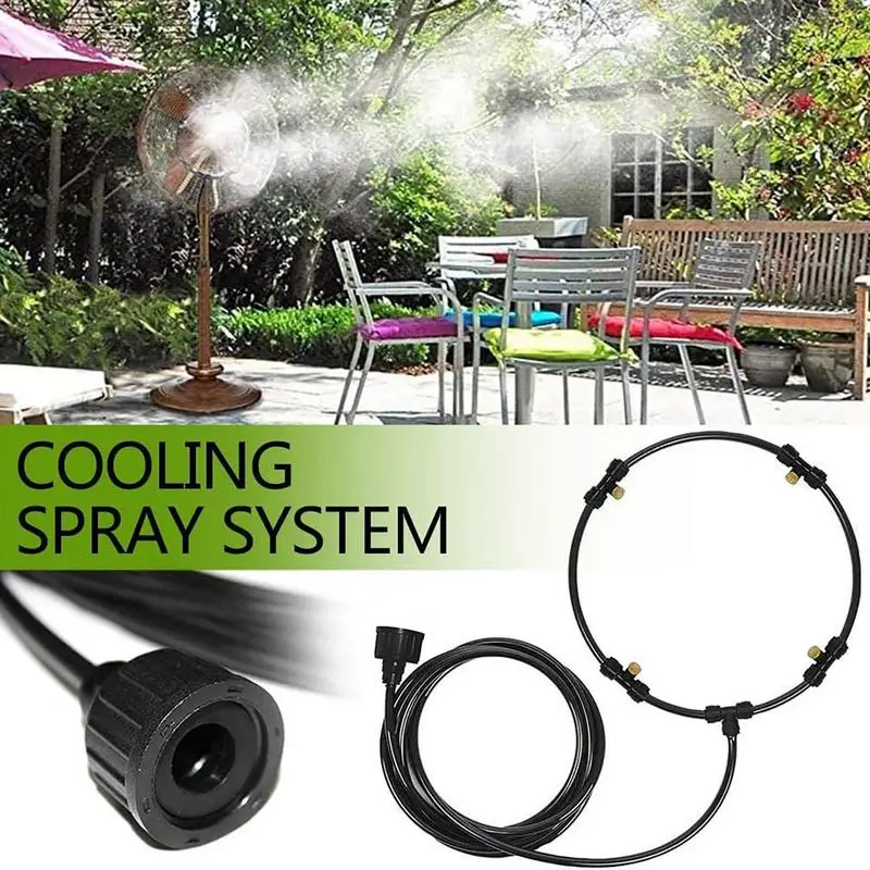 

DIY Outdoor Nebulizer Garden Sprayer Misting Cooling System 9.8FT Misting Line Mist Nozzles For Patio Terrace Greenhouse