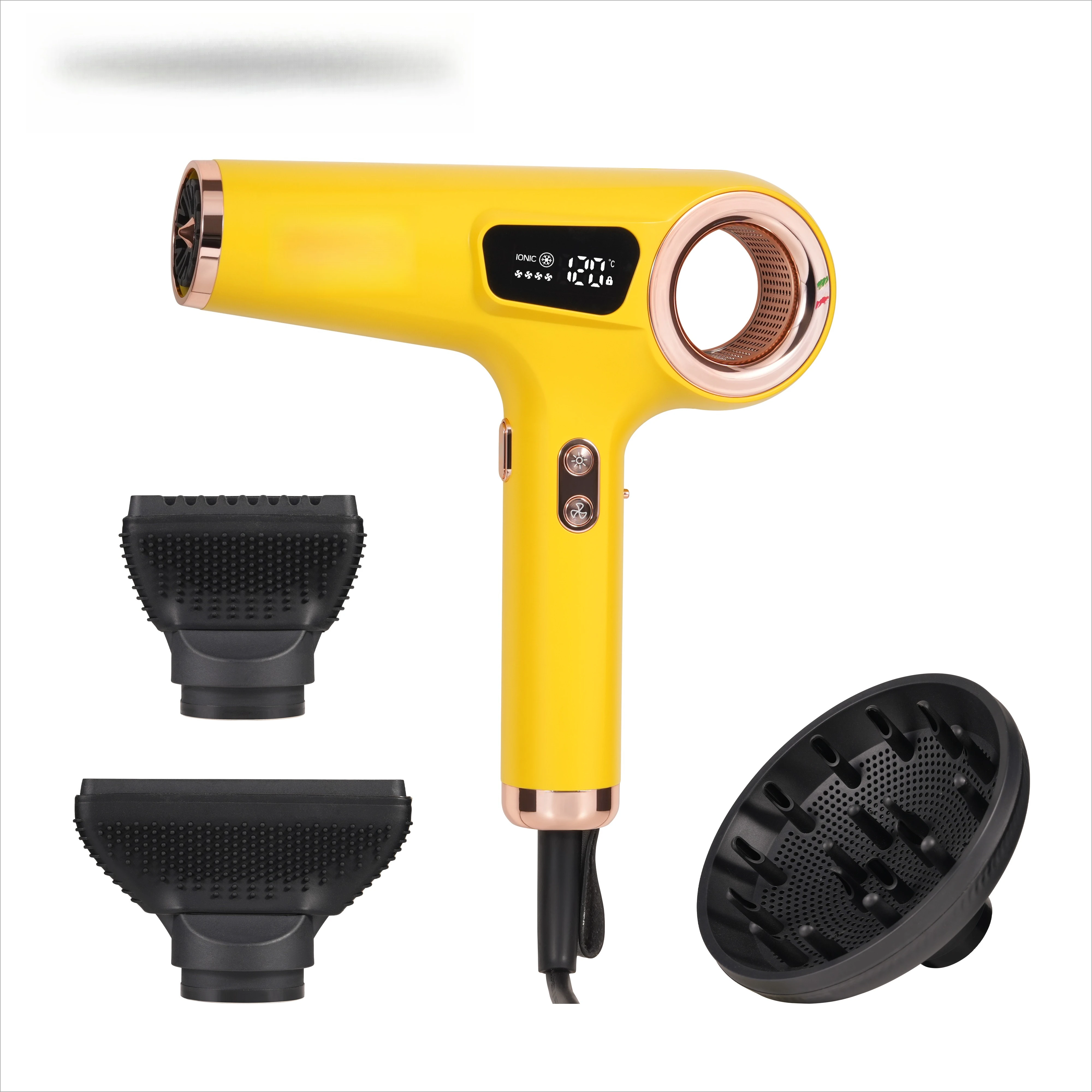 Advanced 2400W Hair Dryer, 110000 RPM BLDC Motor, Ionic Technology, LED Display, 4 Speed Settings, Hotel and Outdoor Use
