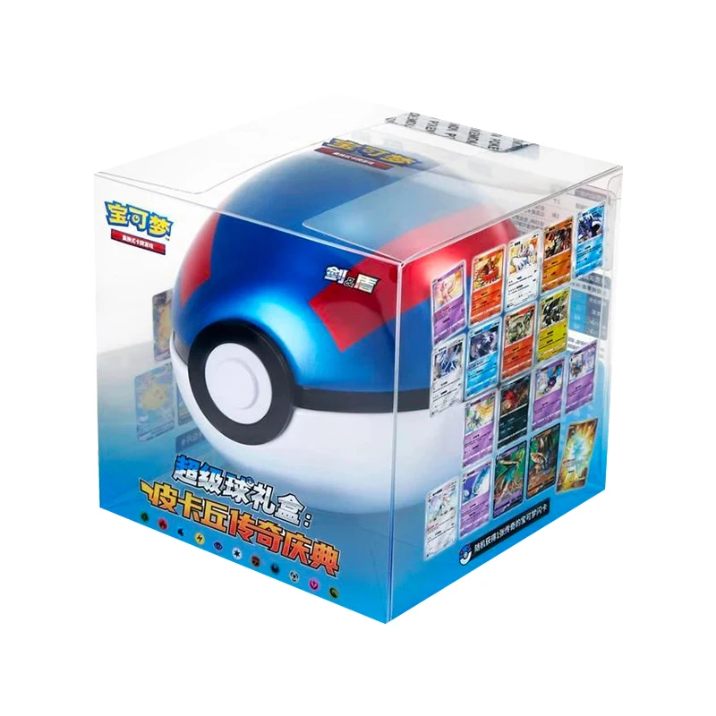 Tarjeta de Pokémon auténtica de edición china simplificada, caja de regalo de bola de elfo PTCG, tarjeta de celebración legendaria, Honghuang Yanwu