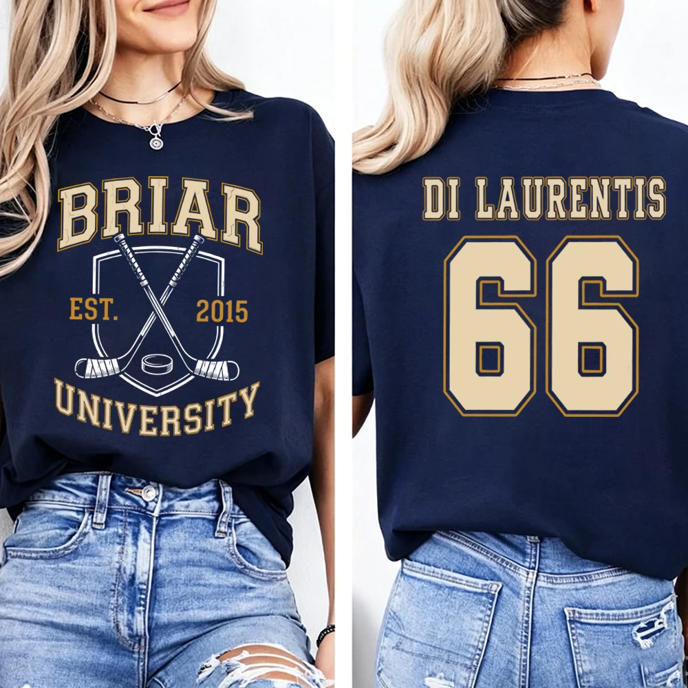 Off Campus Shirt Dean Di Laurentis 66 T-shirt Briar University Hockey Tshirt TV Series Shirts Unisex Short Sleeves Tops Fan Gift