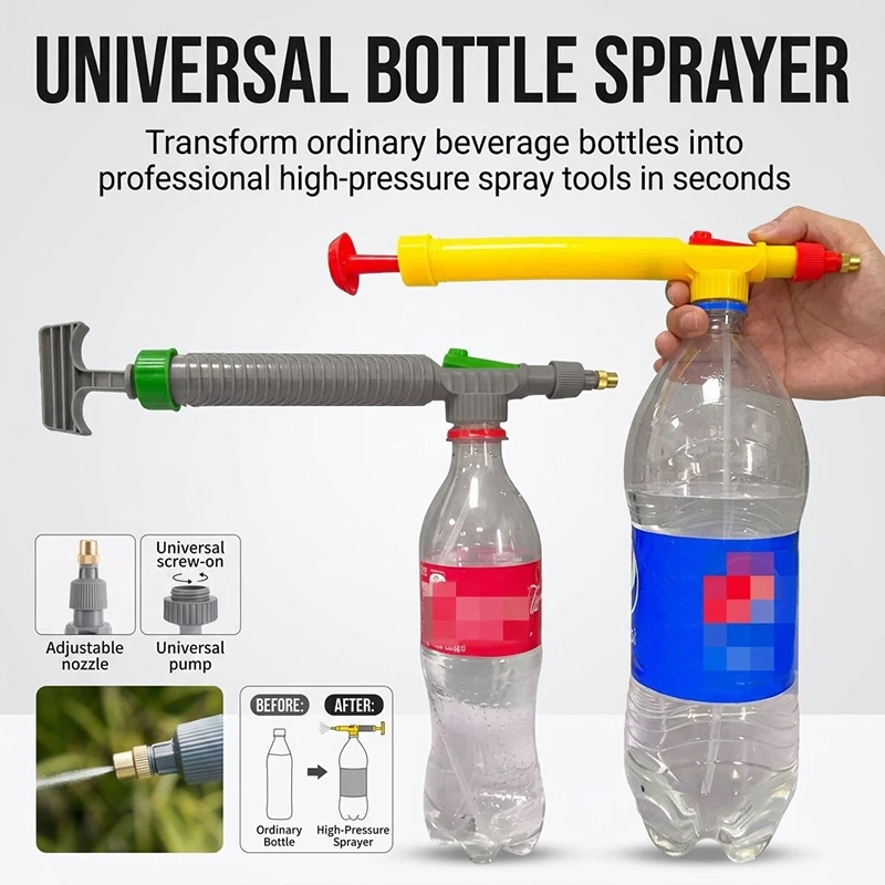 Portable Multi-Function Pull Rod Spray Bottle Reciprocating Manual Pressure Sprayer Beverage Bottle Spray