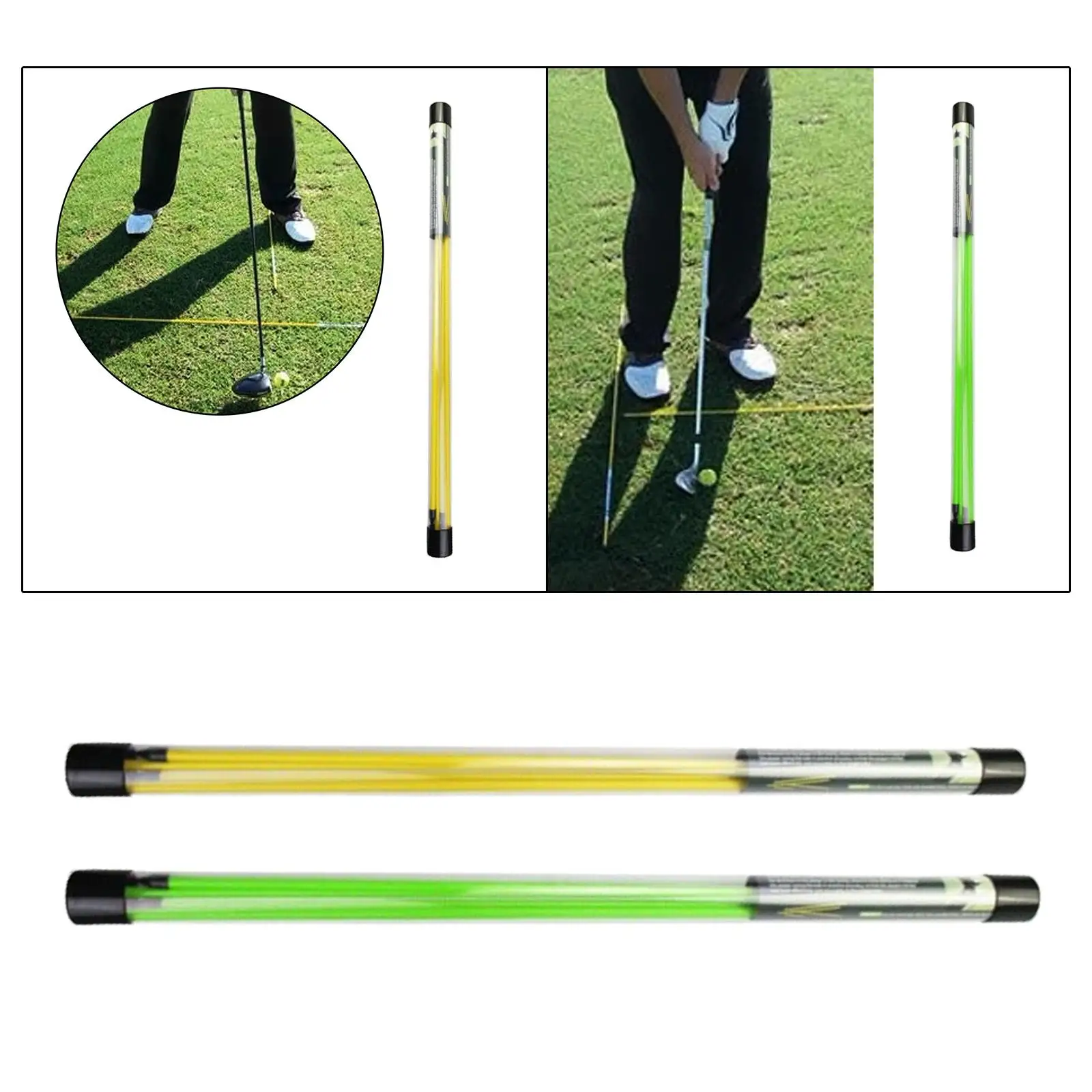 2pcs גולף יישור אימון מקלות גולף אימון מוטות folable עבור אביזרי הוראה