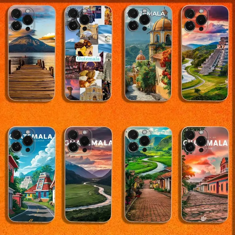 

Vibrant Guatemala Aesthetic Phone Case For iPhone 16,15,14,13,12,11 Plus,Pro,Max,XR,XS,Plus,E,SE4,Mini Transparent Cover