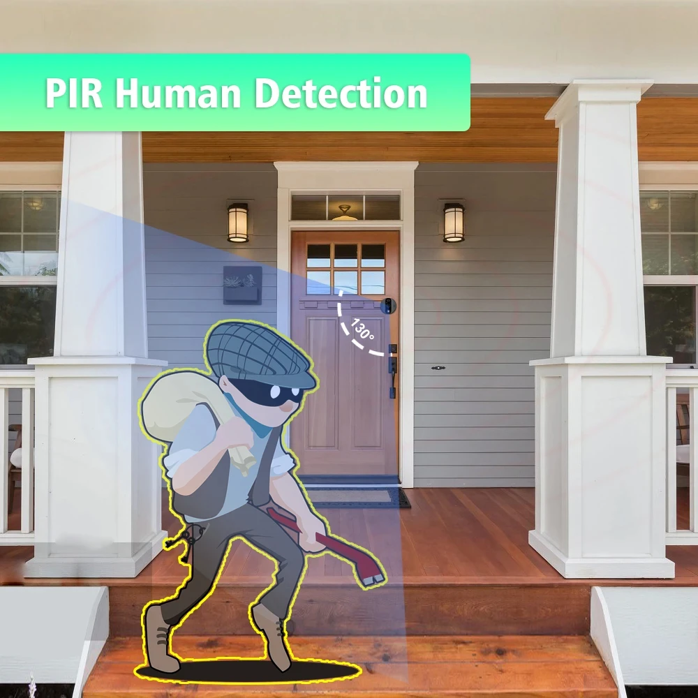 Tuya Smart Video Doorbell Peephole Door Camera with Motion Sensor 1080P Digital Viewer