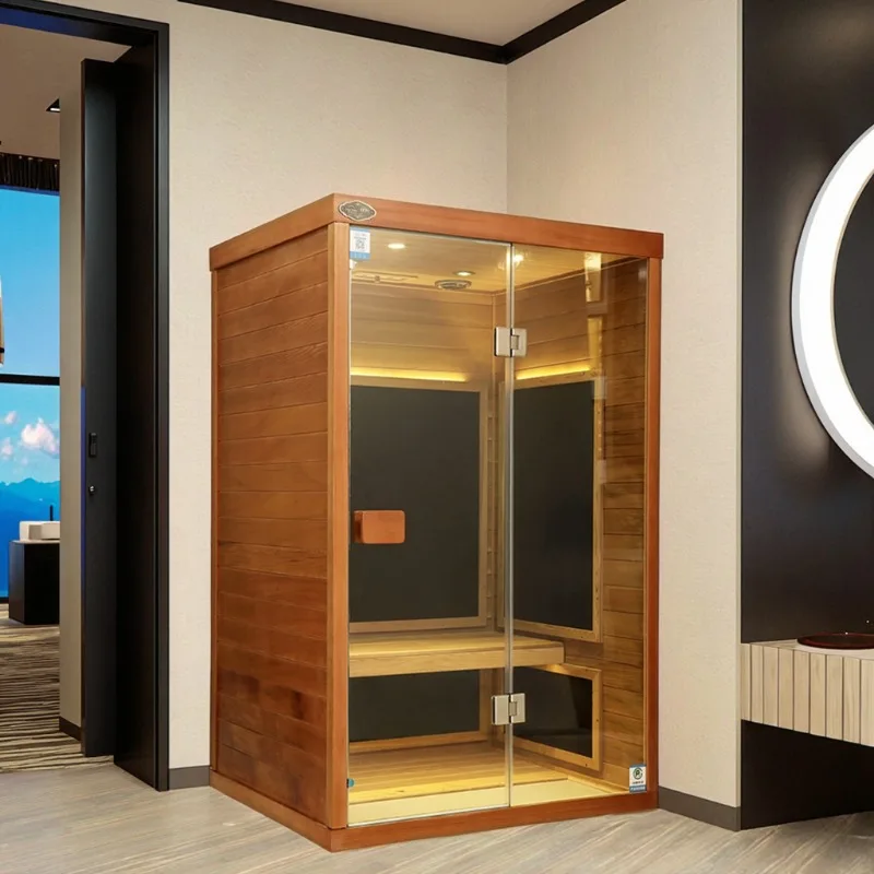 High Quality Luxury Wooden Sauna Canadian Red Cedar Home Far Infrared Sauna Room
