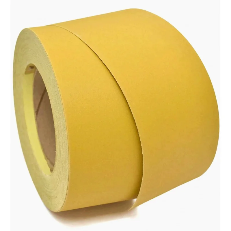 20rolls-ctn 180 grit gold sticky back sandpaper roll 2-3/4 x 20yd longboard resin bonding agent aluminum OEM Sander