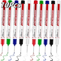 10Pcs/Set 20mm Multi-Purpose Deep Hole Long Nib Head Marker Metal Perforating Pen Waterproof Woodworking Decor Tools