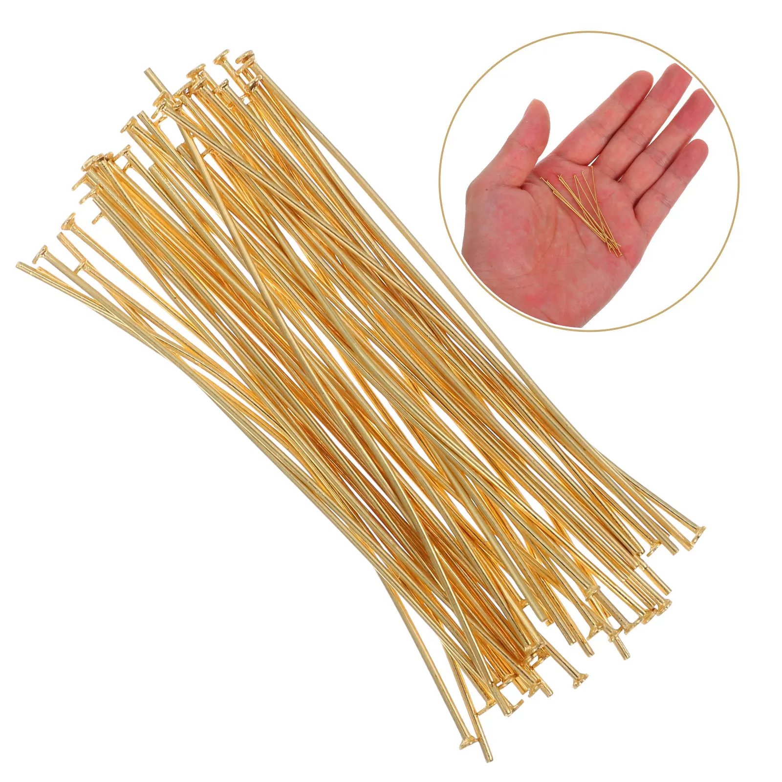 

50 шт. штифтов с Т-образной головкой из нержавеющей стали, фурнитура для изготовления ювелирных изделий, для ожерелий, серег, плоских штифтов, для рукоделия