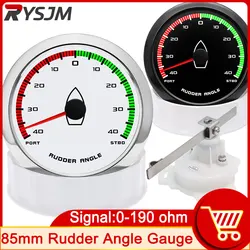 0-190 ohm 85MM Rudder Angle Gauge Boat Marine Rudder Angle Indicator With Rudder Angle Sensor 12V 24V for Marine Yacht Boat