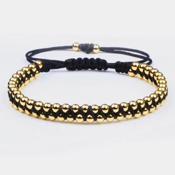 New Classic Men Women Bracelet 4MM Stainless Steel Beads Hand Braid Male Personalized Charms Jewelry Bracelet For Girls Gift