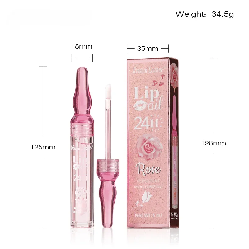 Rose Lipgloss Olie Waterdichte Langdurige Hydraterende Lippenstift Mollige Lippen Glanzen Glitter Lipgloss Vrouwen Make-Up Cosmetica