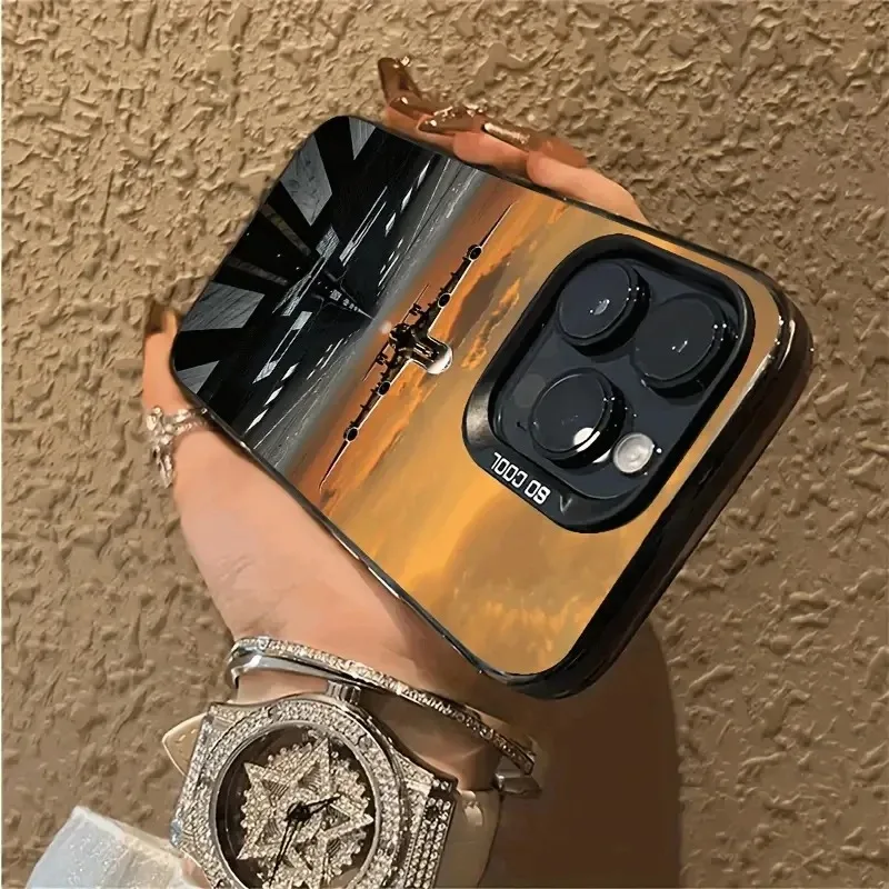 سوبر طائرة مهرجان المبهر للصدمات جراب هاتف آيفون 16 15 برو ماكس 16E 14 13 12 11 16 15 14 زائد غطاء الهاتف الخلفي