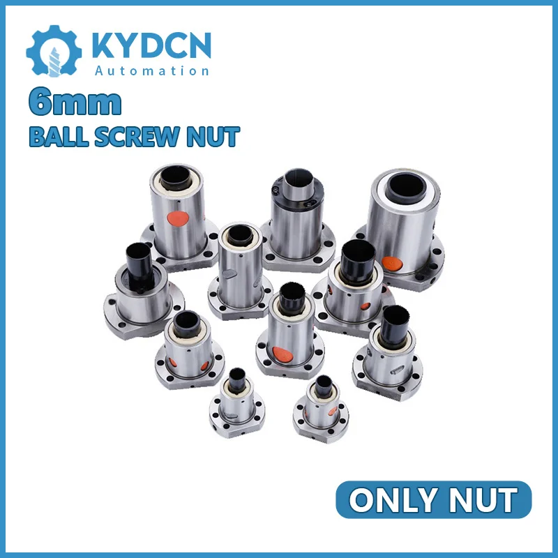 

6mm Ball Screw Nut SFK0601 SFK0602 Miniature Ball Screw Nut for CNC Machine and 3D Printer Right Hand Ballscrew Nut