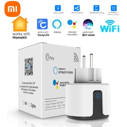 Xiaomi Tuya EU Smart Plug 16A/20A WIFI Socket Power Monitoring Remote Control Support Alexa Google Home Yandex Voice Control