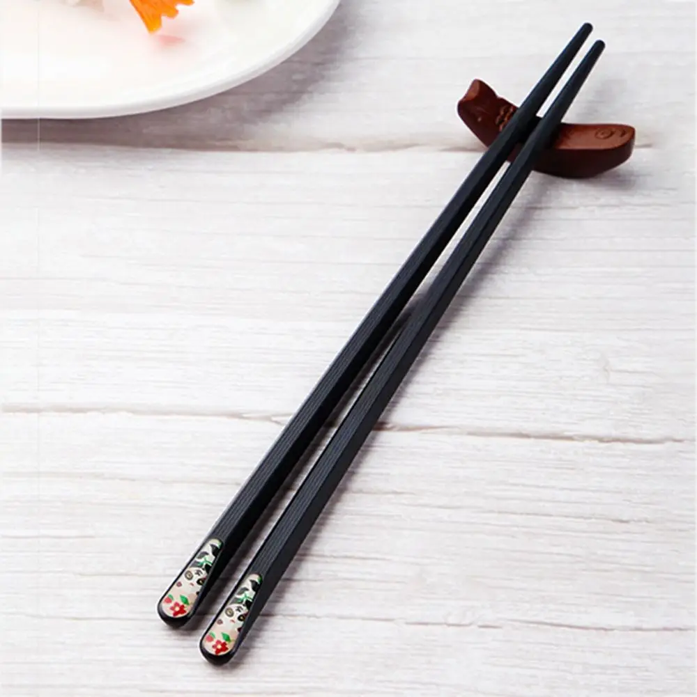 Cartoon New Style Reusable Pointed Tip Glass Fiber Non-slip Dinnerware Set Tableware Kitchen Supplies Chopsticks