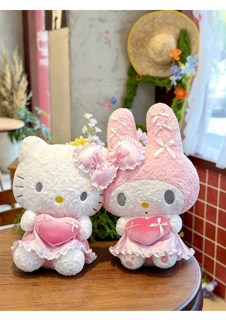 40/60cm Hello Kitty My Melody Plüschtier Rosa Spitzenherz Gefüllte Puppe Sofa-Kissen Wohnzimmer Heimdekoration Niedliche Puppe Geschenk – Detail 17