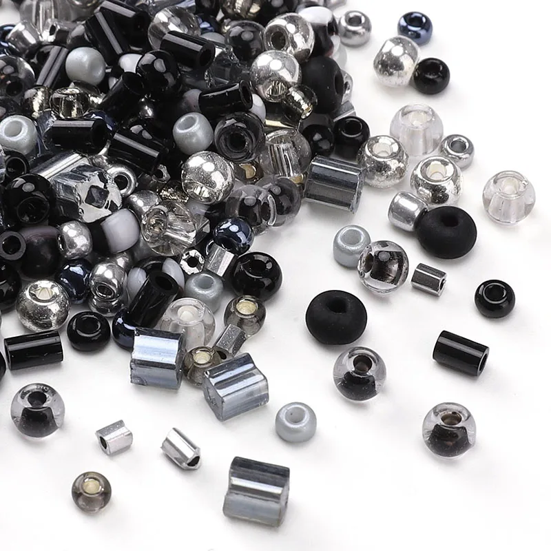 10g/Pack Dark Black Color Multi Shapes Glass Seed Beads For Jewelry Making Loose Spacer Beads DIY Bracelets Earrings Accessories