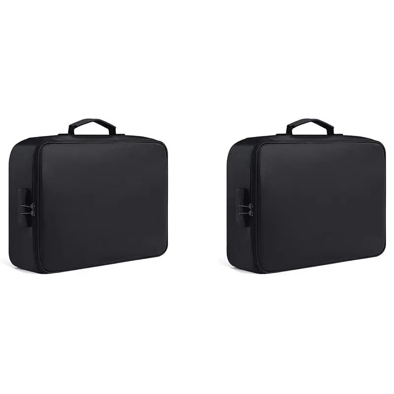 A27F-2X Fireproof Document Bag With Lock Home Office Travel Fireproof And Waterproof Safety Box Portable Handle File Storage