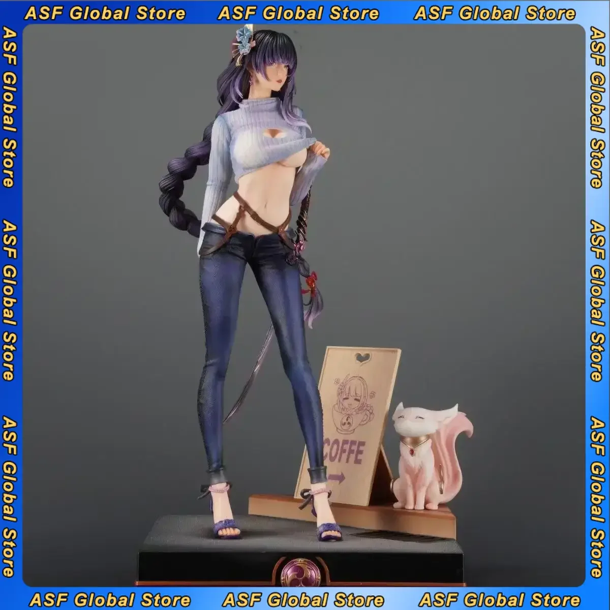 

51cm New Genshin Impact Anime Figure Raiden Shogun Peripherals Model Beautiful Girl Statue Desktop Ornaments Birthday Gifts Toys