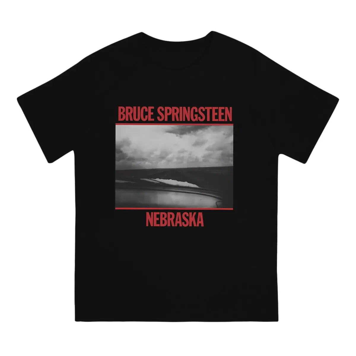 Nebraska Men T Shirt Bruce Springsteen Vintage Tees Short Sleeve Round Collar T-Shirt 100% Cotton Adult Clothes