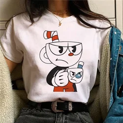 Cuphead t shirt women graphic streetwear designer top female comic graphic designer clothes