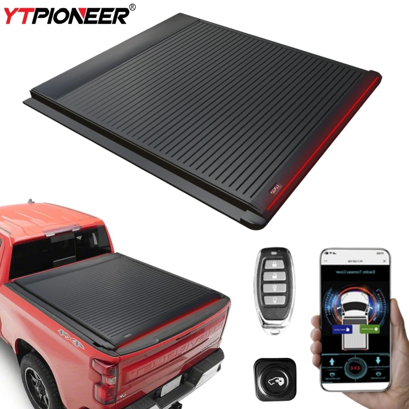 Pick Up Truck Electric Roller Shutter Lid Retractable Bed Cover Tonneau Cover For 2015 2025 Chevy Silverado Rst 1500