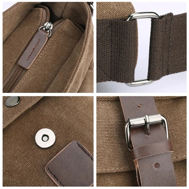 Canvas Men Business Messenger Bags for Men Shoulder Bag Vintage Canvas Crossbody Pack Retro Casual Office Travel Bag 6 Canvas Men Business Messenger Bags for Men Shoulder Bag Vintage Canvas Crossbody Pack Retro Casual Office Travel Bag – view 6