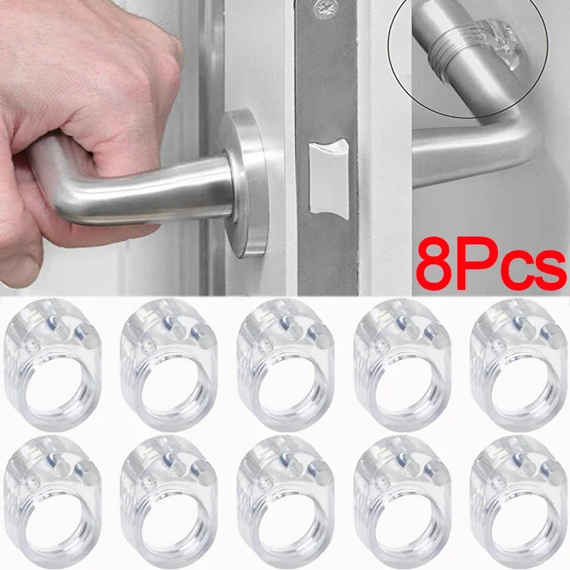 1/8pcs Door Stop Transparent Silicone Door Handle Buffer Wall Household Anti-Collision Protected Pad Silencer Crash Pad Hardware