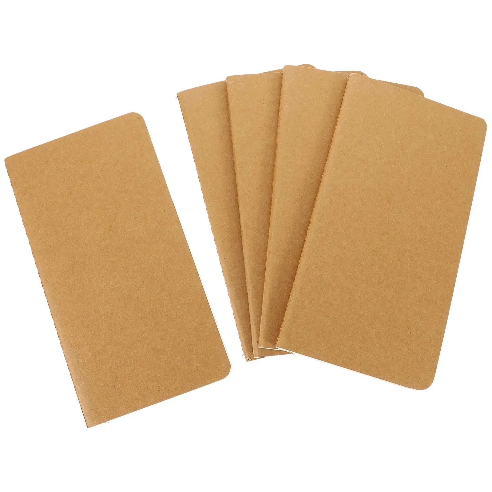 5pcs Blank Cores Kraft Travel Notebook Paper Diary Travel Journal for Students Daily Writing Portable Sketchbook