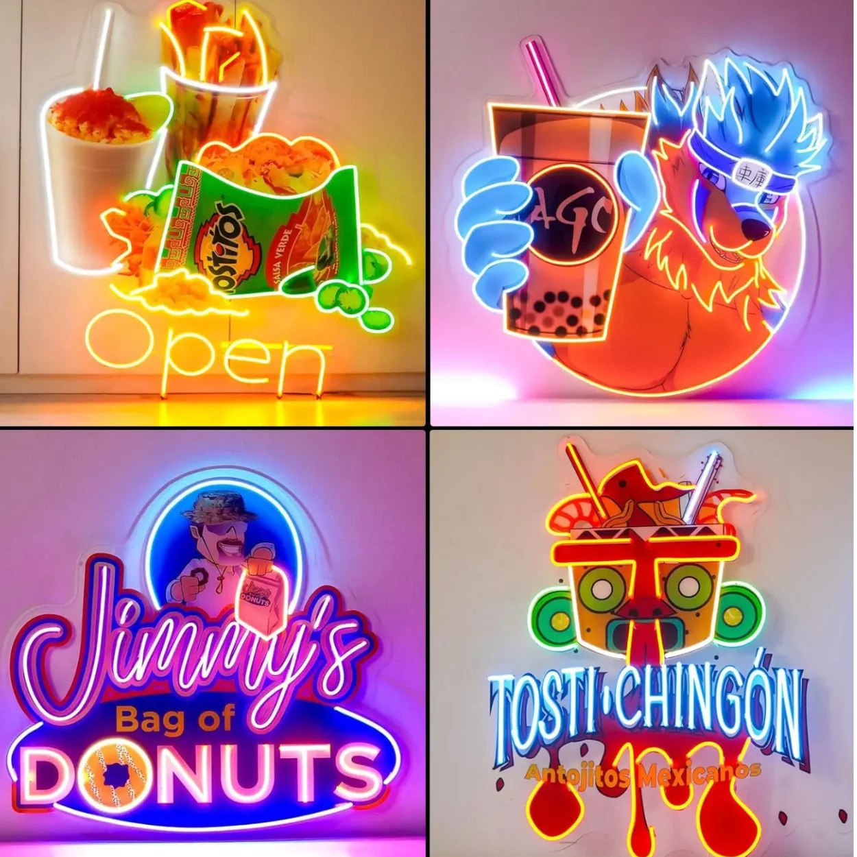 Handcrafted High-density Custom LED Neon Sign for Boutique Storefront with Frosted Acrylic Backing