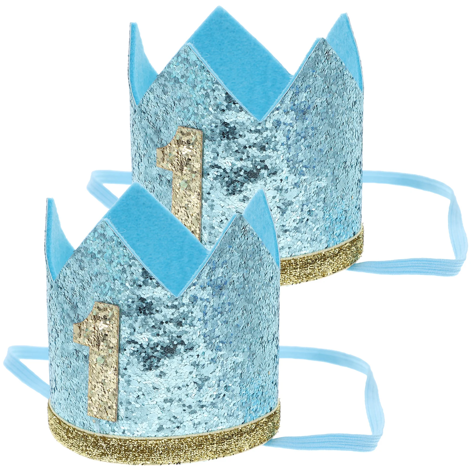 

2 шт., детская шапка на день рождения, очаровательная корона, дизайн, подходит для большинства младенцев, по окружности головы, вечерние праздничные шляпы, корона на первый день рождения