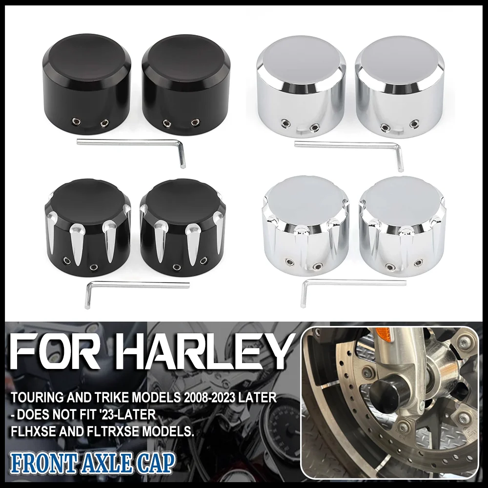 

Front Axle Nut Cover Axle Caps for Harley Softail Touring Street Glide Electra Glides Road Glides Sportster 2008-2023