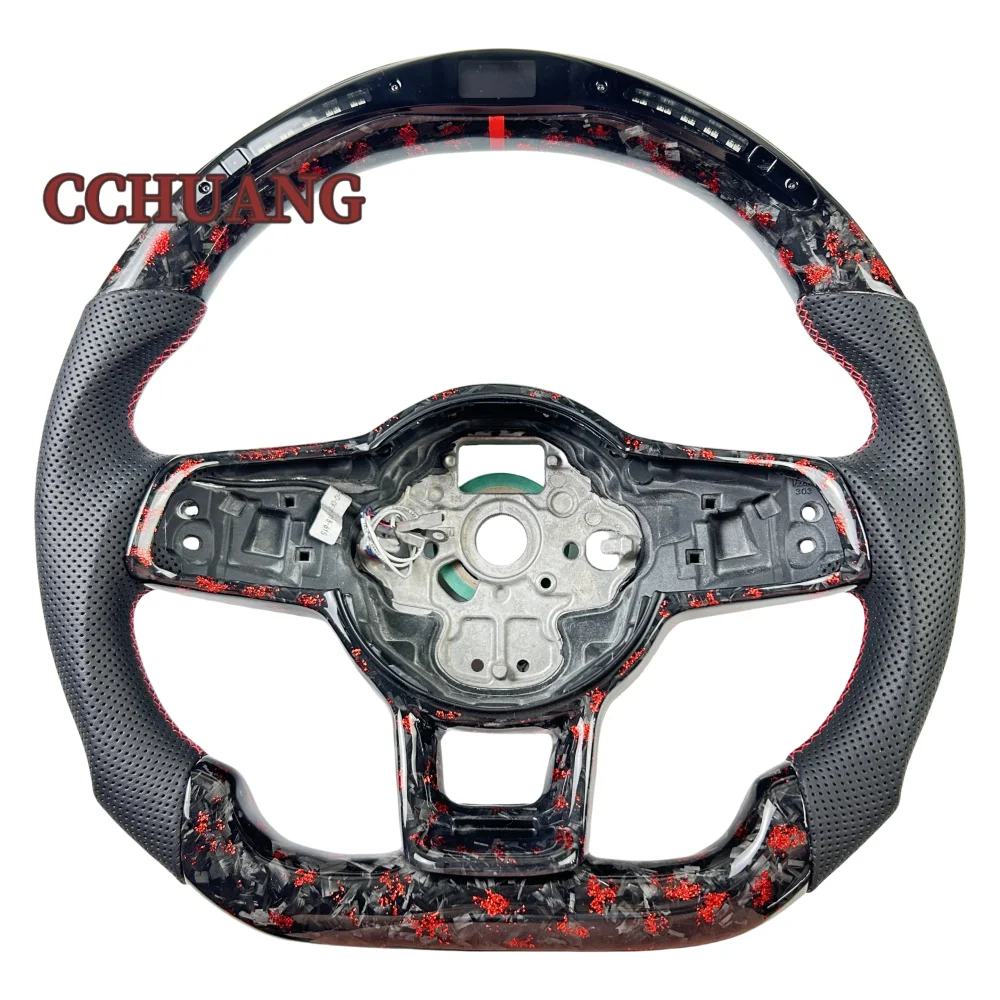 True Carbon Fiber Steering Wheel Forged LED for Golf 7 GTI GTS GTD GTE Polo GTI Scirocco 2015-2016  Tiguan