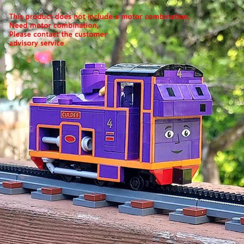 Popular Anime Model MOC Building Bricks Steam Locomotive Modular Technology Assemble Children Toys Suit Gifts Holiday