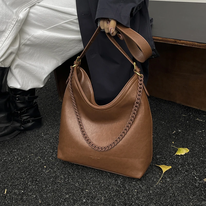 

Fashion Leather Handbags for Women 2025 Luxury Handbags Women Bags Designer Large Capacity Tote Chain Shoulder Bags Sac a Main