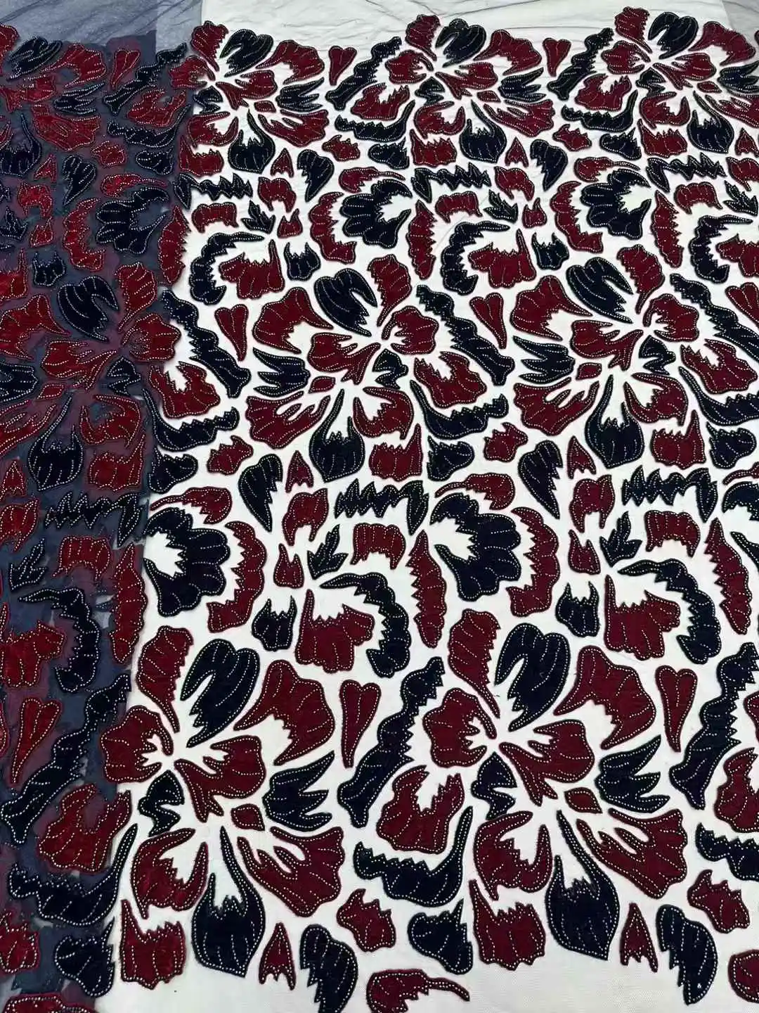 오스트리아 자수 벨벳 스톤 원단, 웨딩 이브닝 원피스, 섬세하고 우아한 최신 우수한 품질, 2025 NN_2681Z