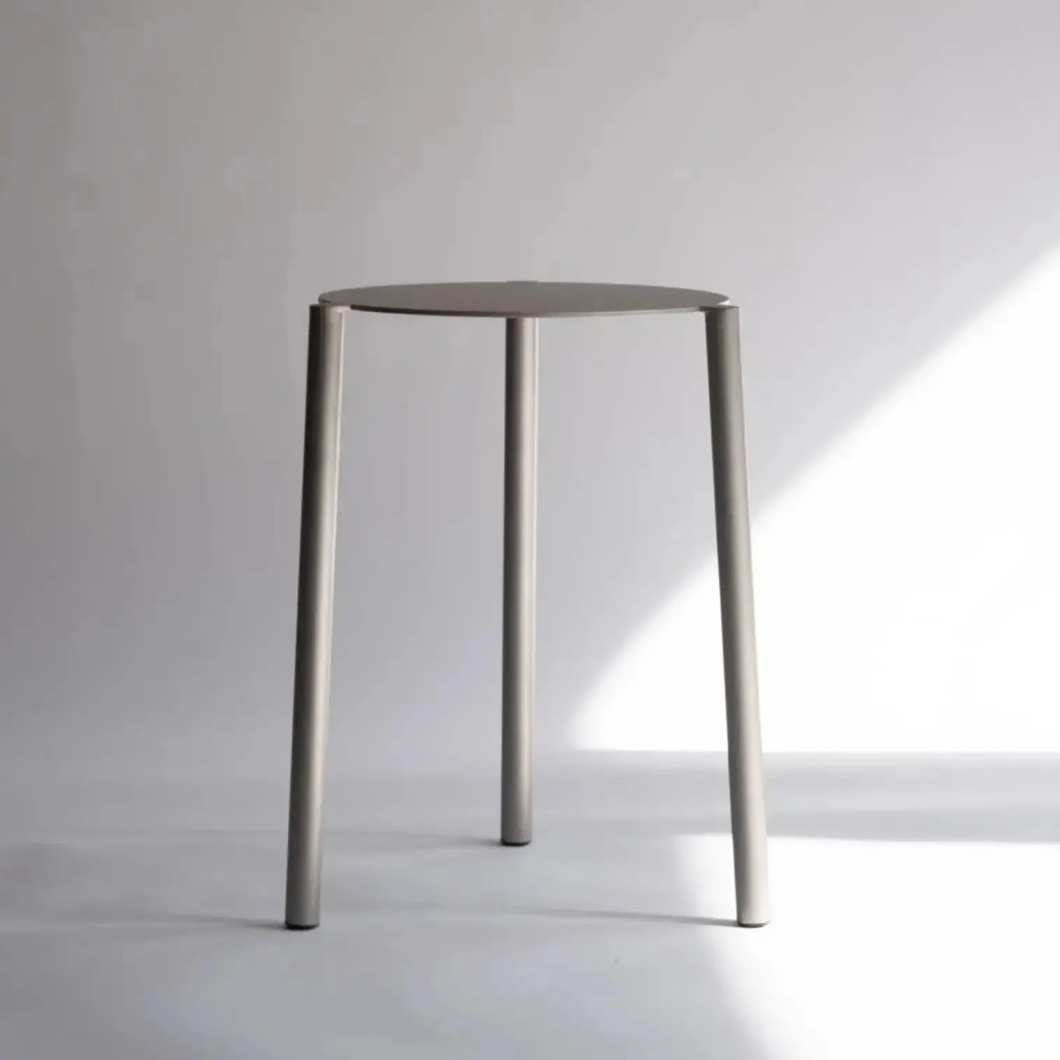 DSA minimalist metal wind stool household stackable dining table and chairs stainless steel outdoor courtyard commercial