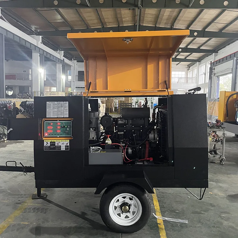 Compressore d'aria diesel minerario 185CFM Compressore d'aria portatile a vite raffreddato ad aria per trapano da roccia pneumatico