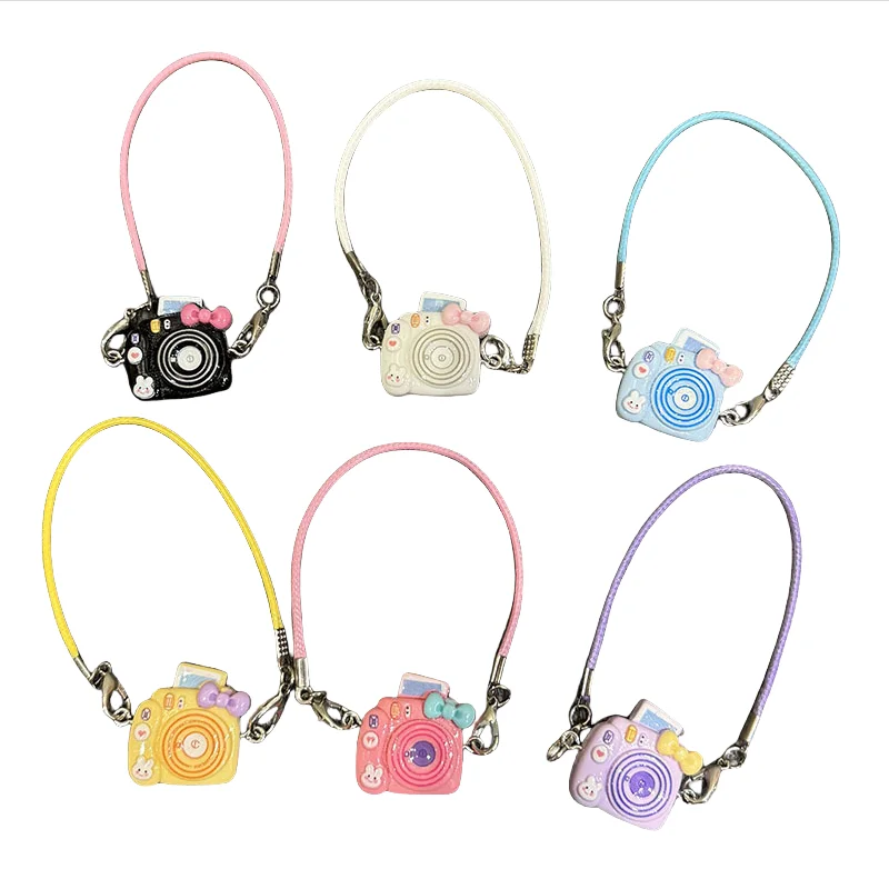 

Suitable For 17cm Labubu Doll Accessories Mini Small Camera Bow Pendant Model Cartoon Hanging Accessories Fashionable Cute Toy