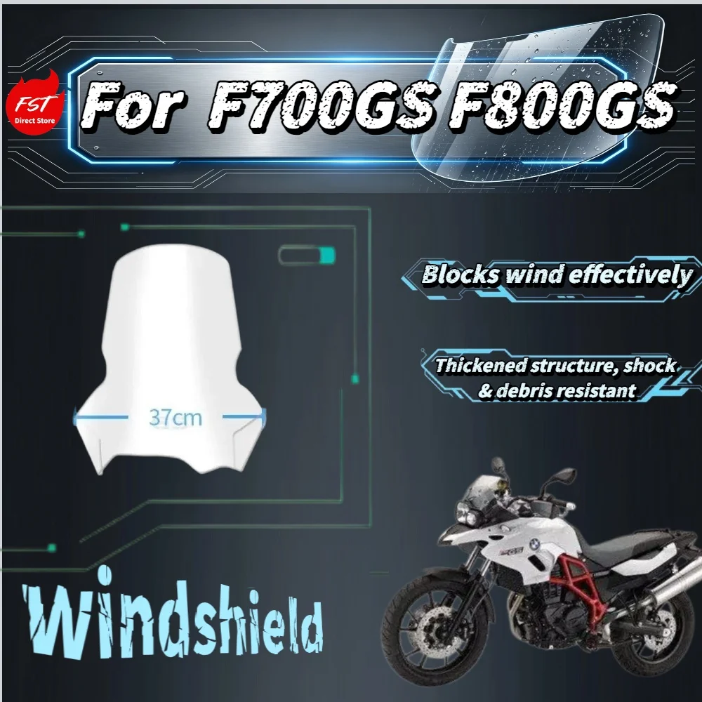 For  F700GS F800GS Perfect Fit Imported Heightened Windshield, Front Wind Deflector Protection Parts