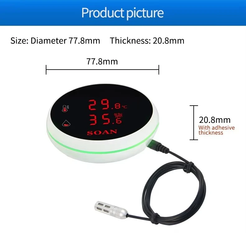 Sensor Wifi High/Low Temperature Humidity Alarms System with Application Notification Wifi Temperature Humidity Sensor