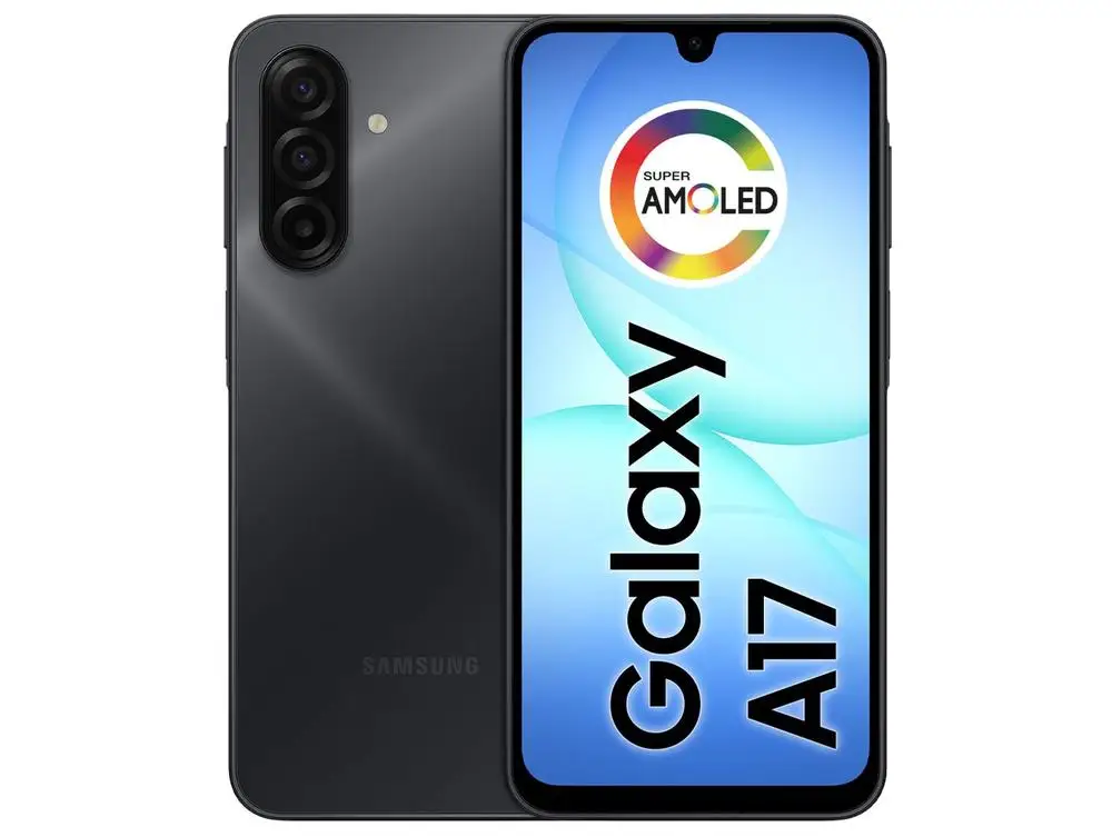 Smartphone Samsung Galaxy A17 256GB 4GB RAM Preto 6,7" Câm. Tripla + Selfie 13MP