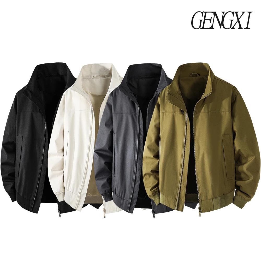 

American Vintage Basic Workwear Pilot Jacket Men's Windproof Waterproof Tactical Military Coat CleanFit Stand Collar Trench Coat