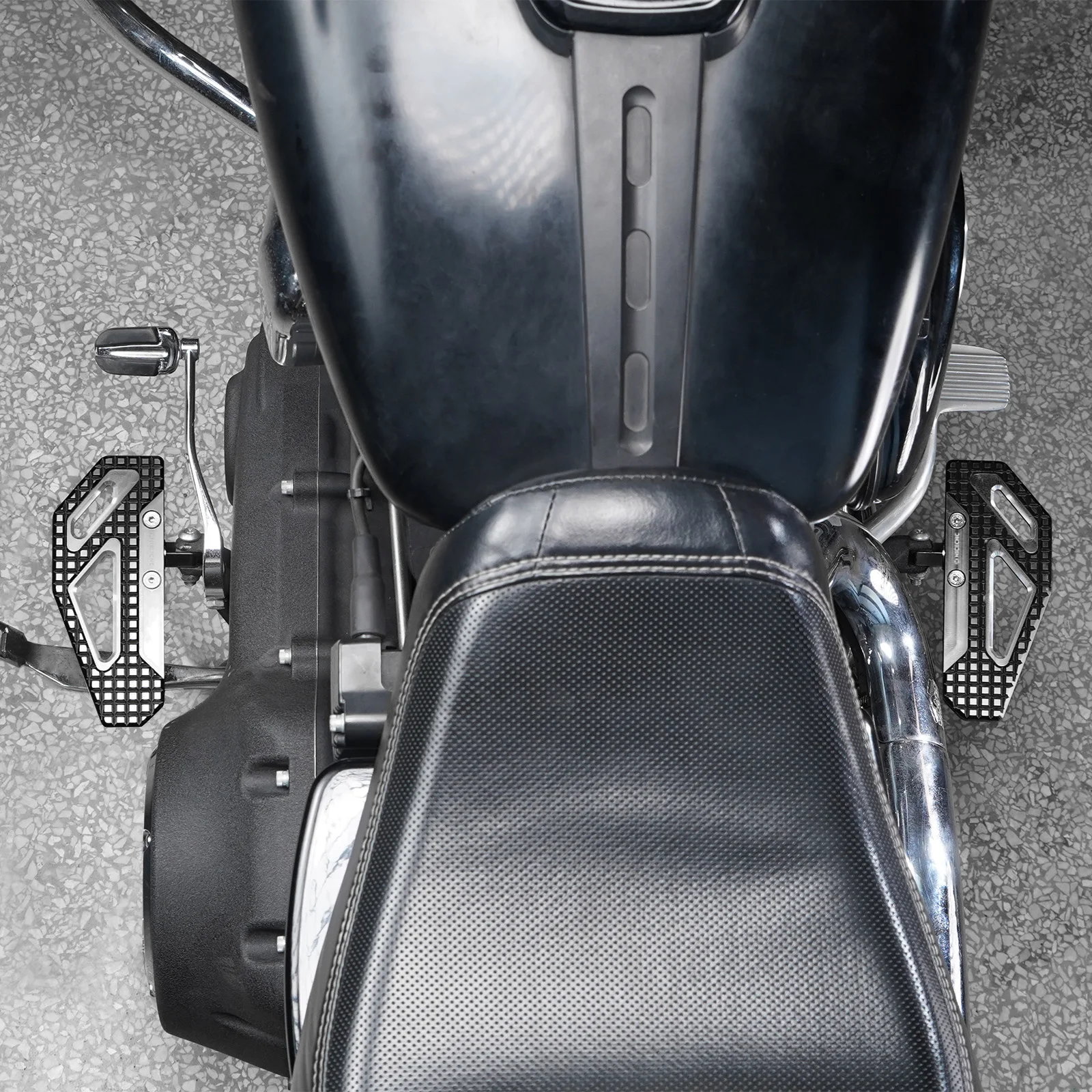 Für Harley Dyna Street Bob FXDB Fahrer-Fußrasten Hintere Bremspedale Gangschaltung Low Rider FXDL Fat Bob FXDF Super Glide – Detail 6