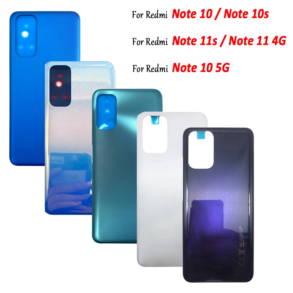 

NEW Battery Back Cover Rear Door With adhesive For Xiaomi Redmi Note 10 10s 10 5G 11S 11 4G Phone Housing Case Replacement